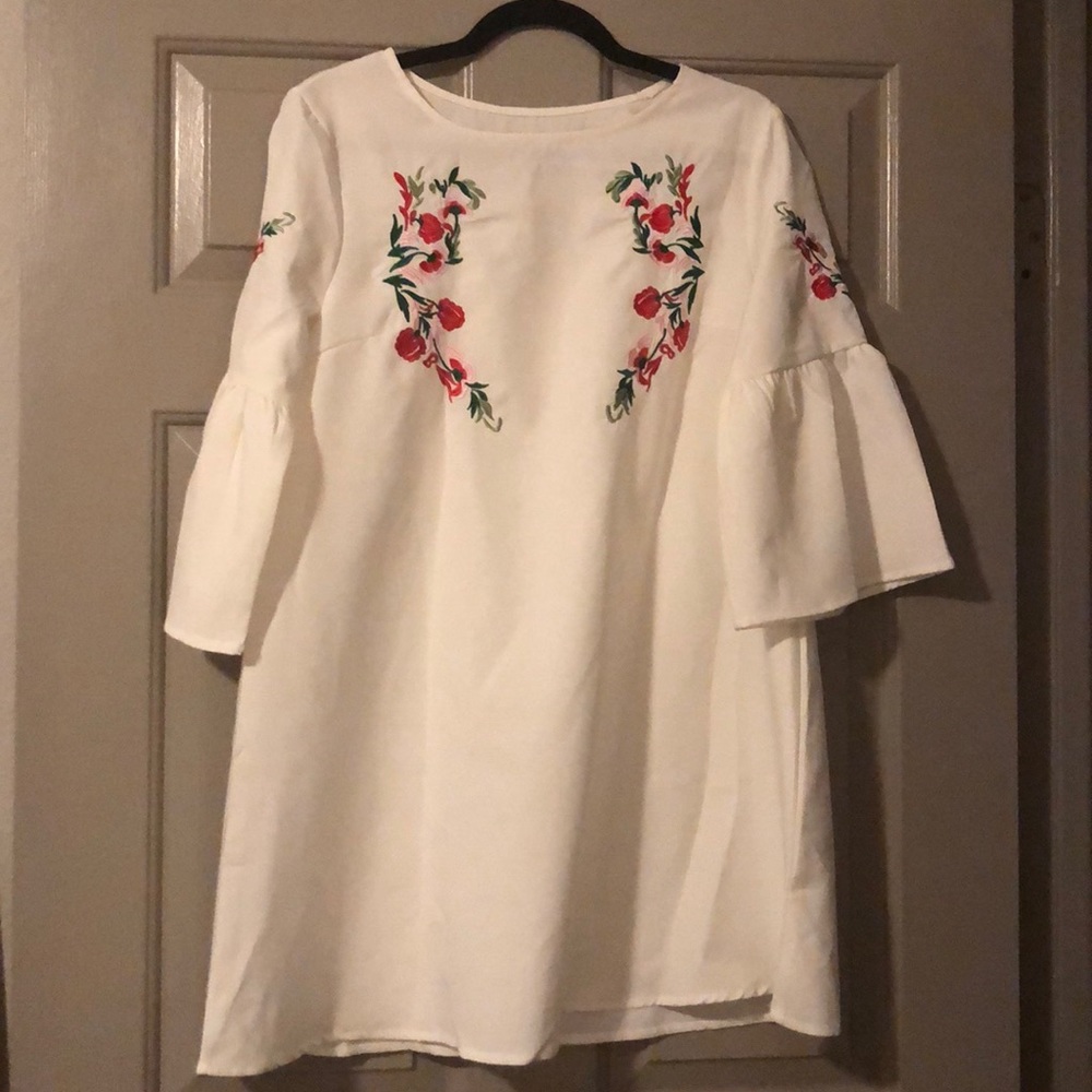 White embroidered dress